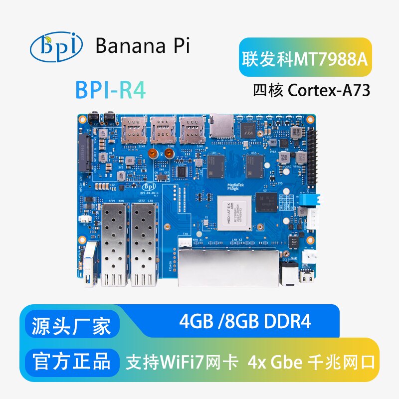 Banana Pi BPI-R4 Papan Pengemb - Bananapi Bpi R4 Wifi 7 ulasan dan harga